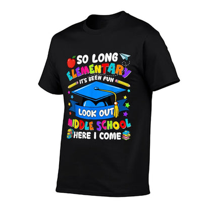 Elementary It's Been Fun Look Out Middle School Graduate  Vintage-inspired T-Shirt