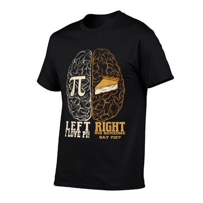 Left Brain Right Brain Pi Day Math Student Teacher Pi Day  Eco-friendly Material T-Shirt