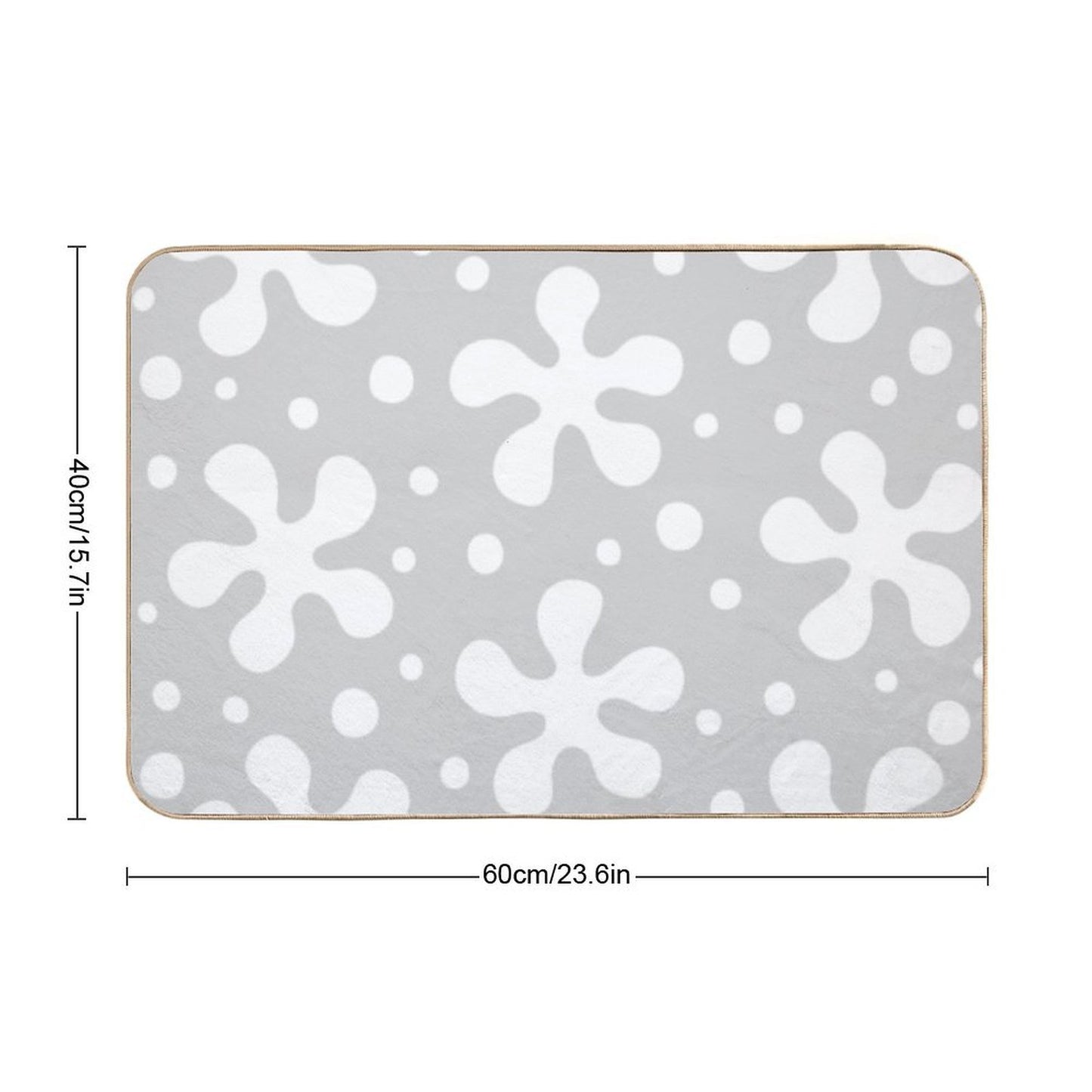 Pretty Mid Century Modern Floral Pattern 836  Odorless Bath Mat