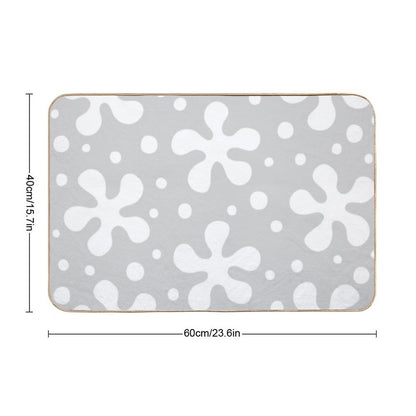 Pretty Mid Century Modern Floral Pattern 836  Odorless Bath Mat