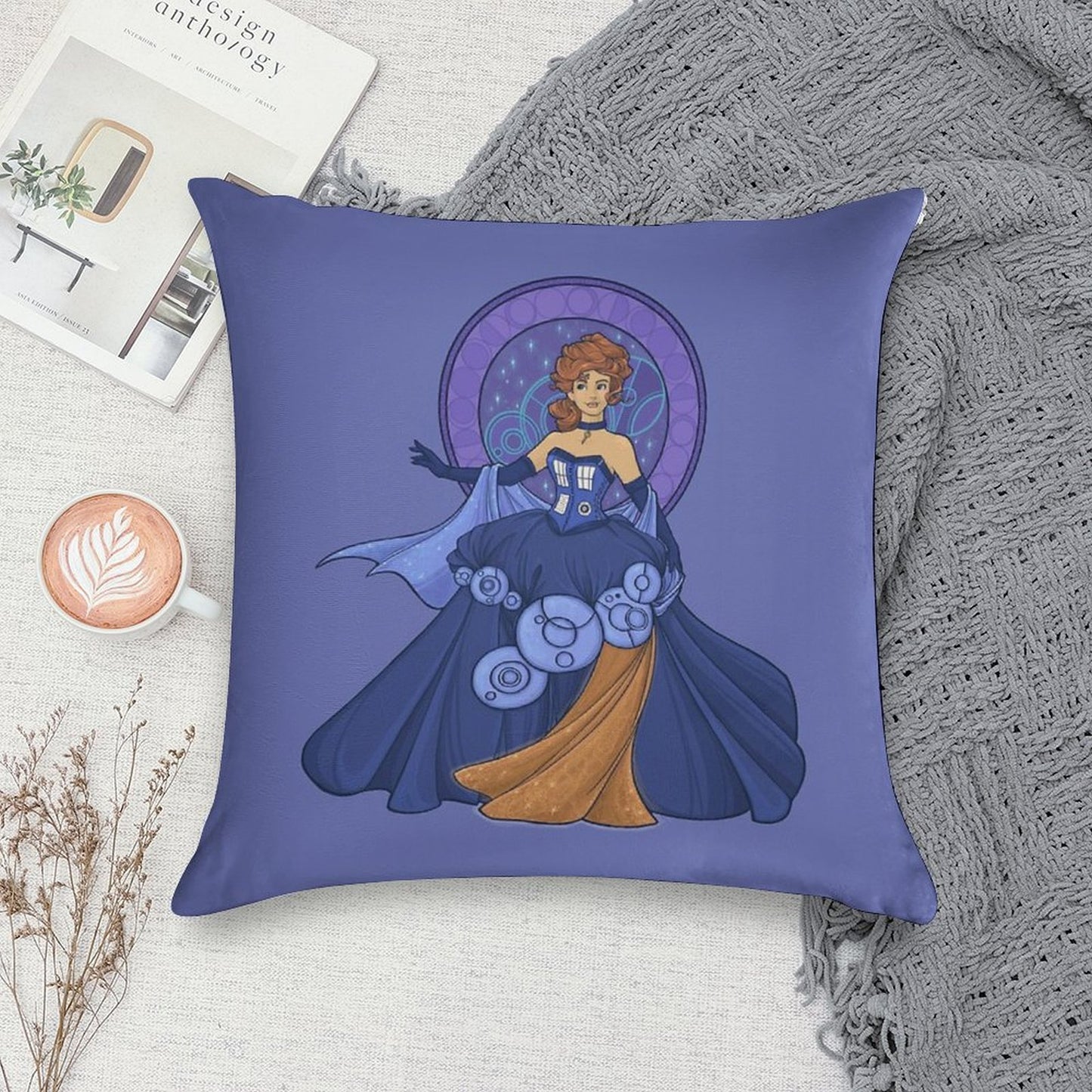 Gallifreyan Girl Soft Skin-Friendly Throw Pillow