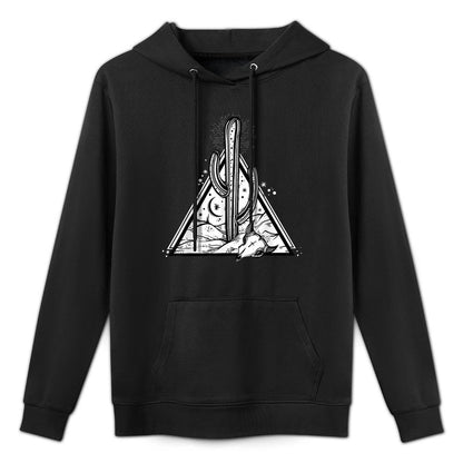 Desert Landscape Tshirt - Native American - Cactus Moon Kangaroo Pocket Hoodie