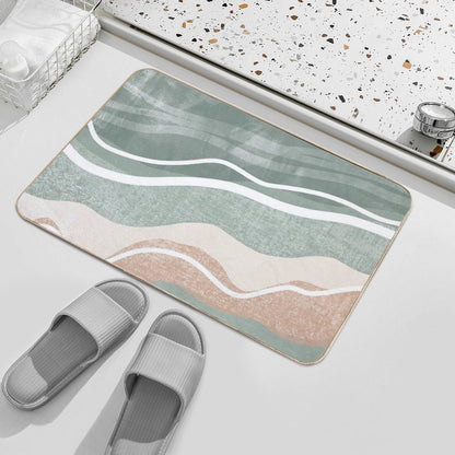Abstract Beach Art  Absorbent Bath Mat