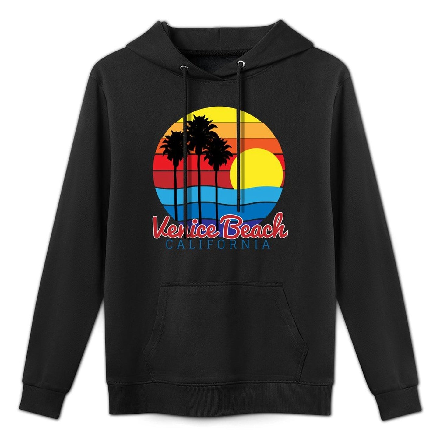 Venice Beach California Summer Palm Twilight Tropical Sunset Durable Construction Hoodie