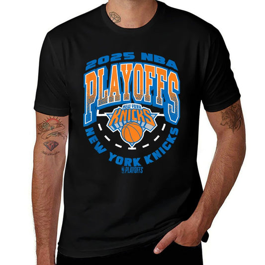 NBA Official New York Knicks Exclusive 2025 Playoffs Trendy Pattern T-Shirt