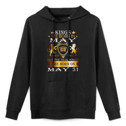 Kings Are Born On May 31st Birthday Bday Men Boy Kid Layering Staple Hoodie