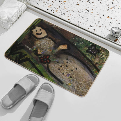 Derpaintings - Ophelia  Fade-Resistant Bath Mat