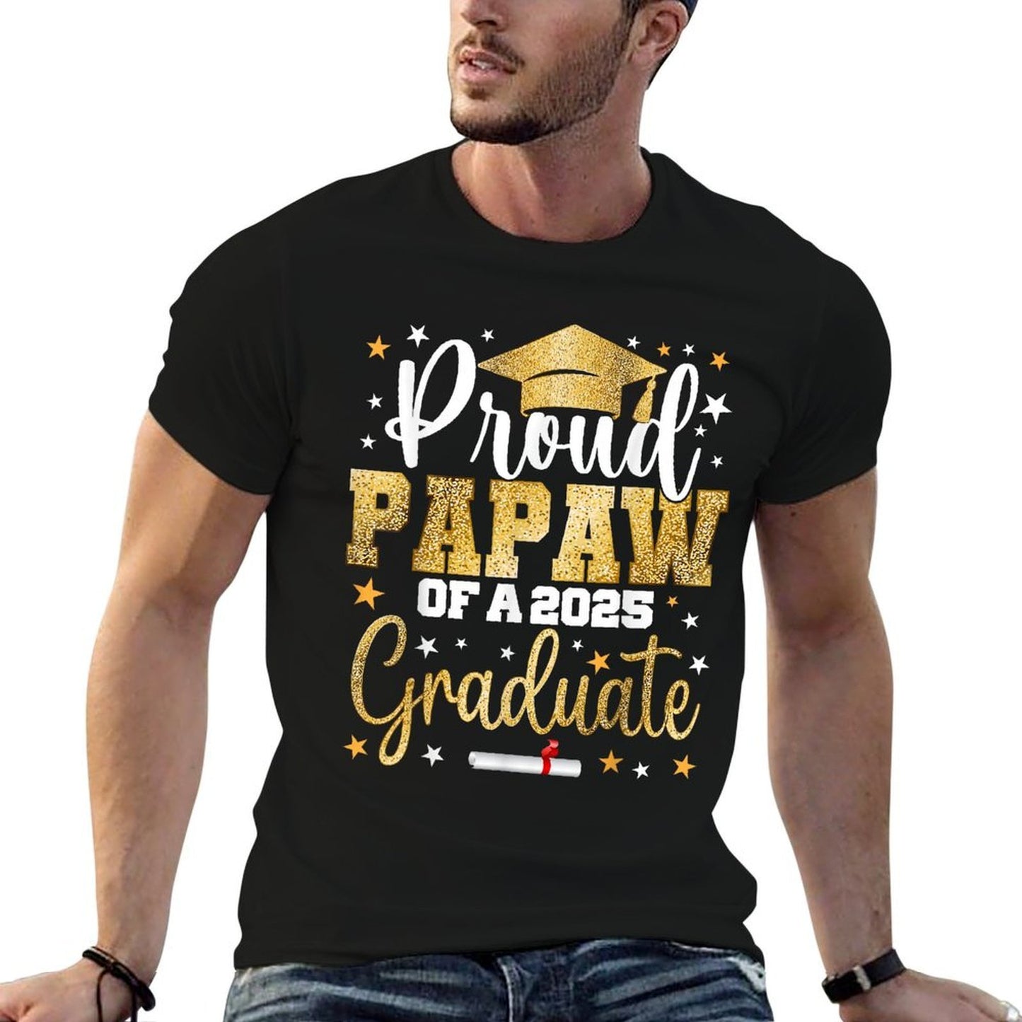 Proud Papaw of A 2025 Graduate Class Senior Graduation  Lightweight T-Shirt