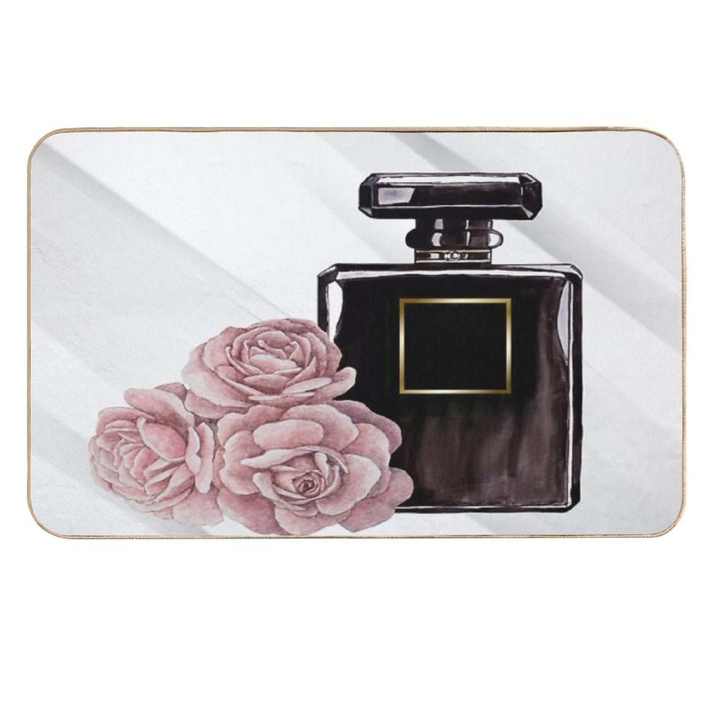 Floral Perfume - Bed And Bath Design  Stain-Proof Bath Mat