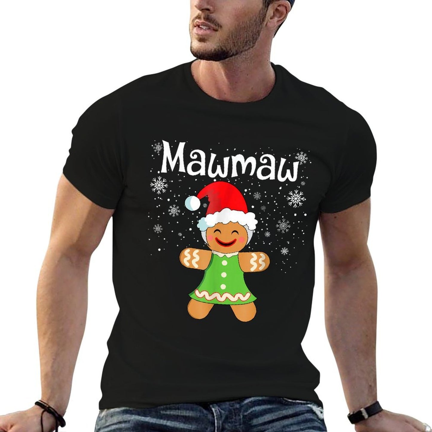 Mawmaw Gingerbread Family Matching Christmas Women  Slim-fit Cut T-Shirt