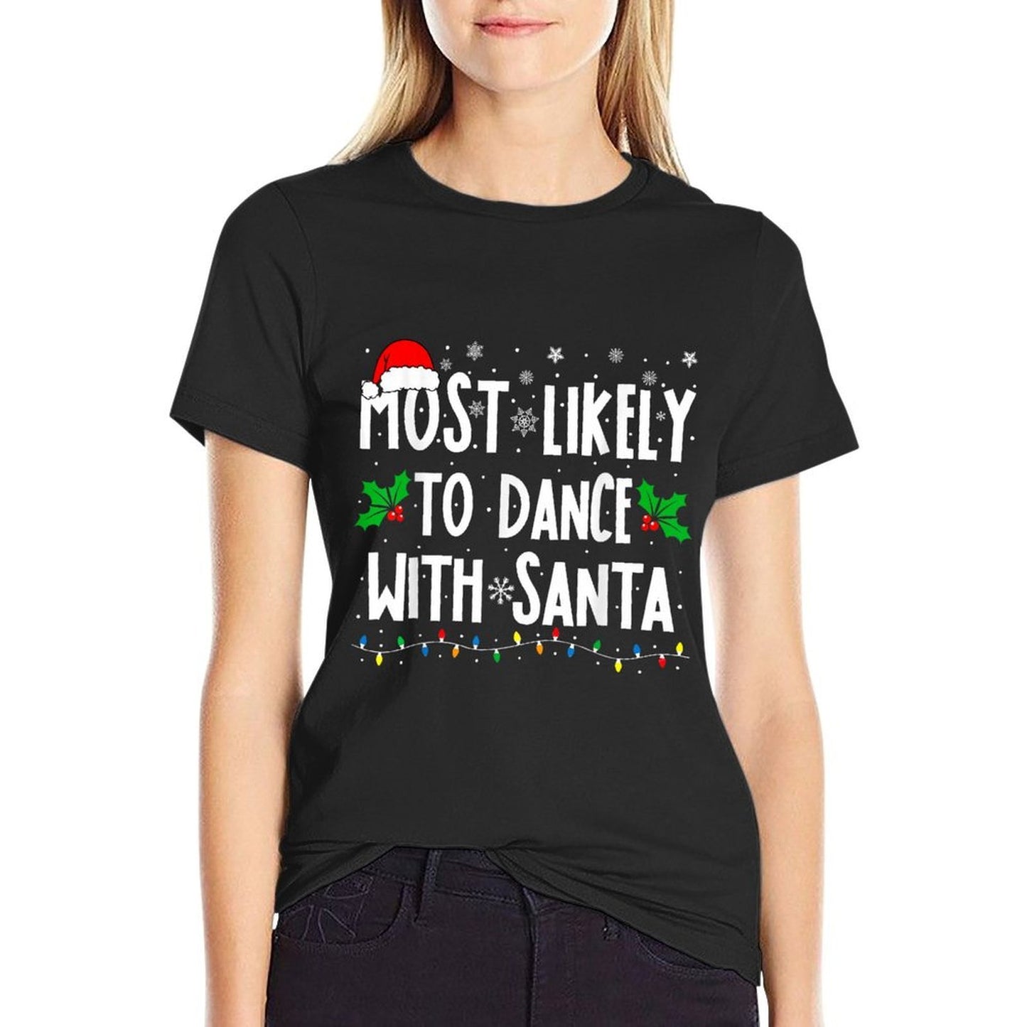 Most Likely To Dance With Santa Family Matching Christmas  Vintage-inspired T-Shirt