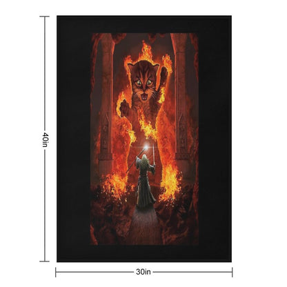 Balrog Cat Shirt TShir Eco-conscious Throw Blanket