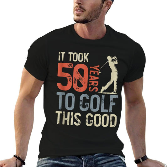 50 Year Old Golfer Golfing Golf 50th Birthday, Funny Golf  Easy-care T-Shirt