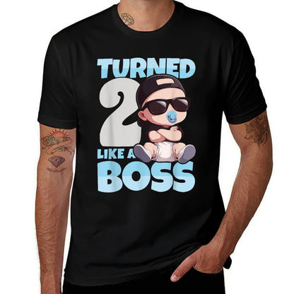Baby 2nd Birthday Boy Girl 2 Years Like A Boss Kids  Versatile T-Shirt