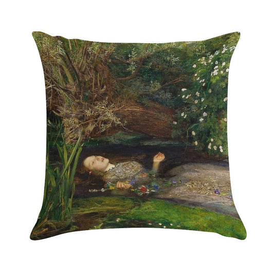 Ophelia - John Everett Millais Soft Style Accent Throw Pillow
