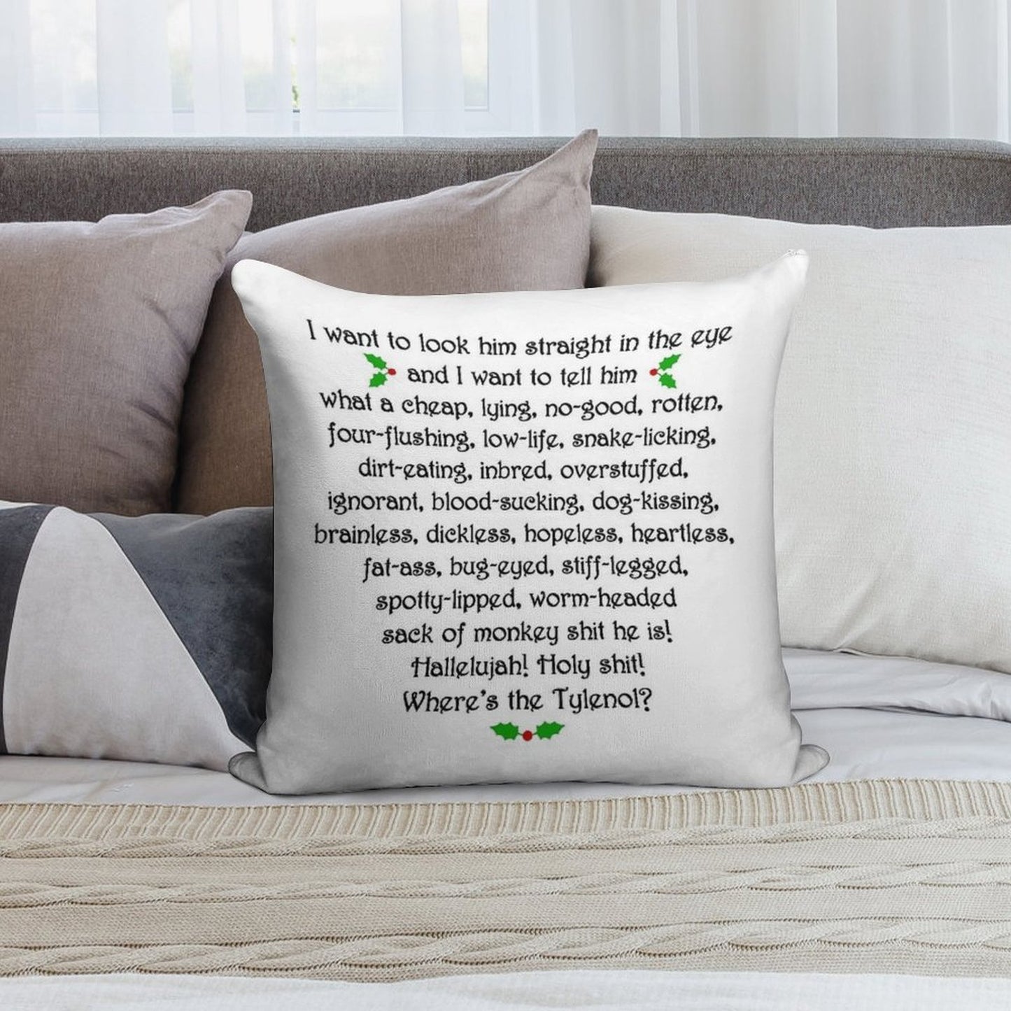 Clark Griswold Rant Soft Home Decor Throw Pillow