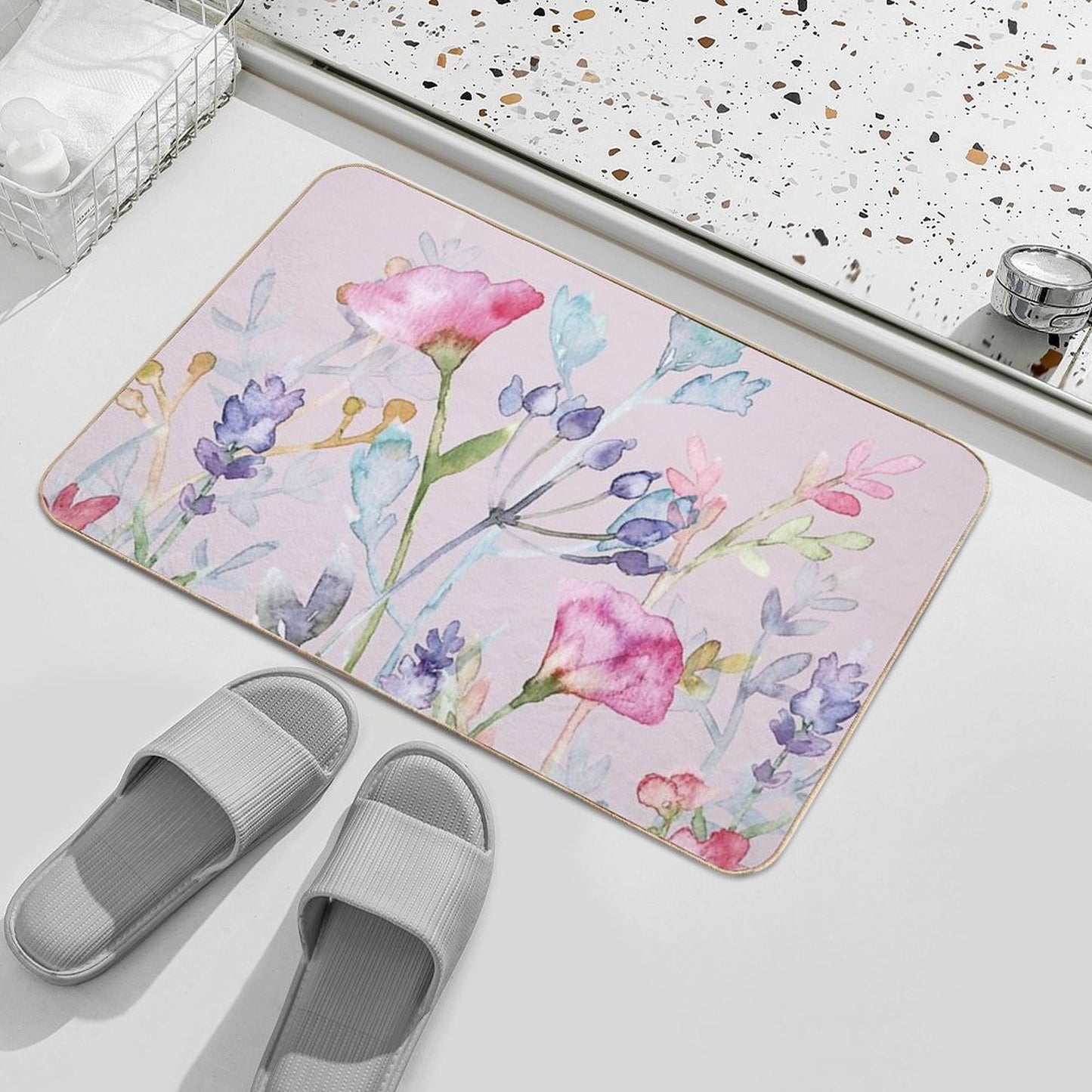Flower Field II  Versatile Bath Mat