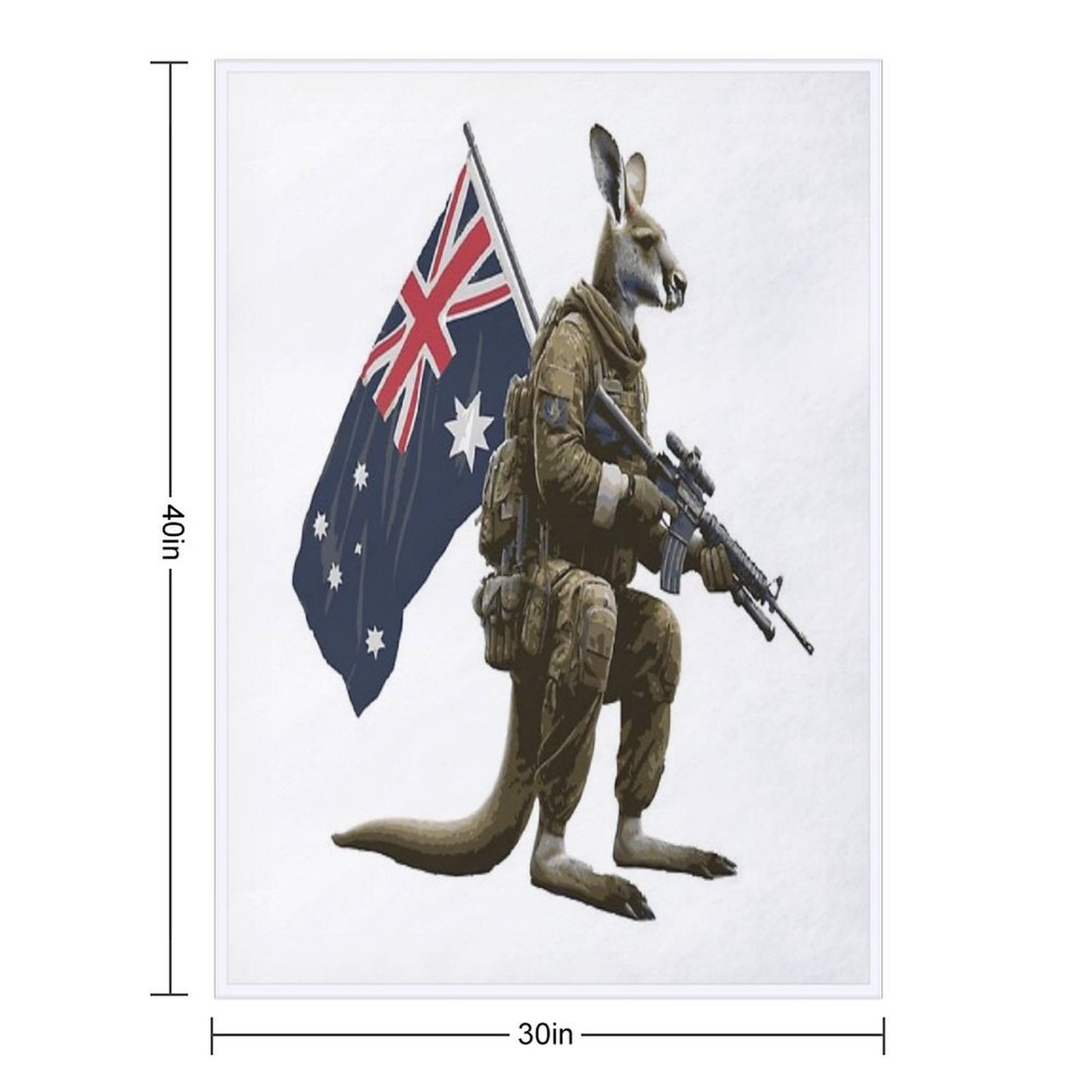 Aussie Army Digger Easy Care Throw Blanket