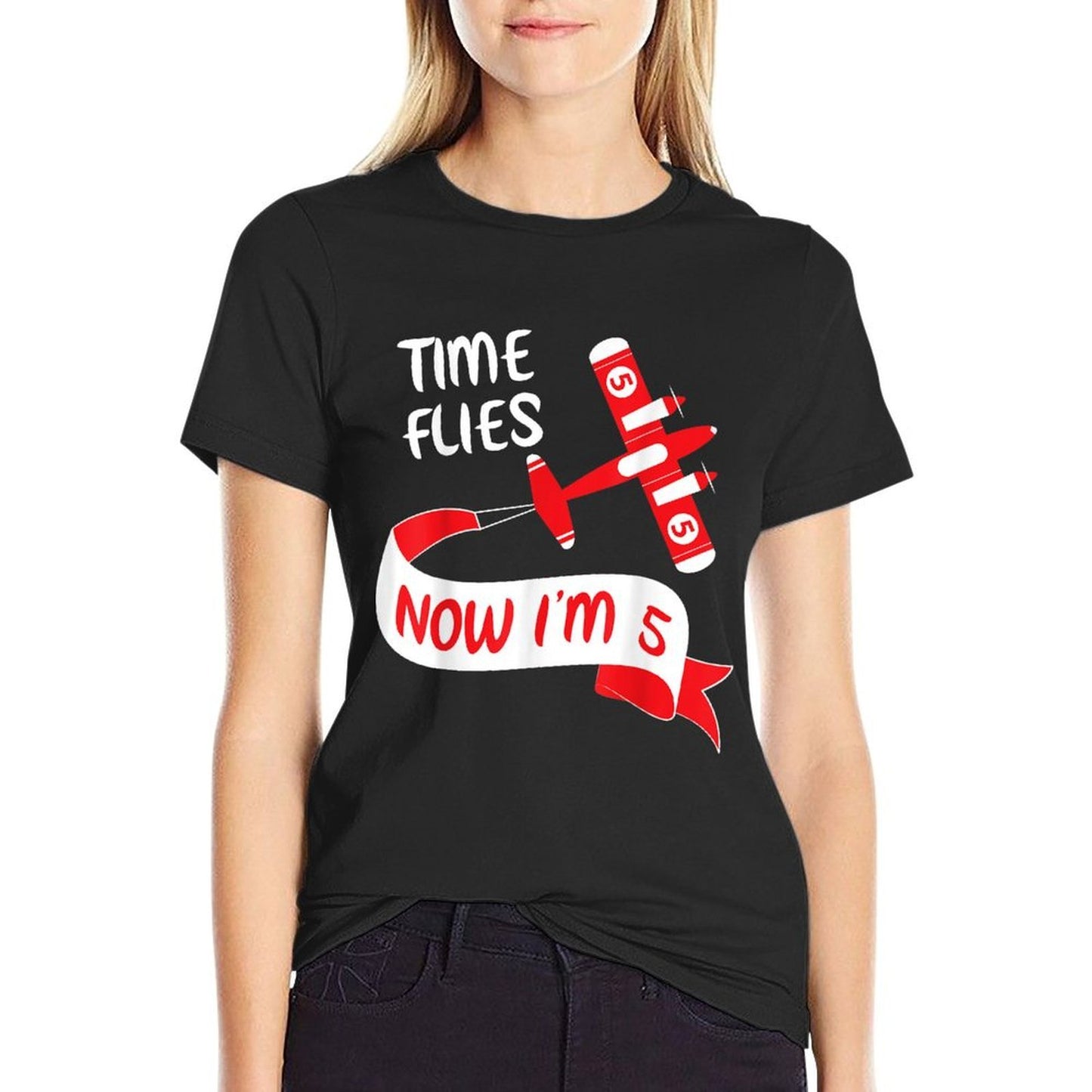Now I'm 5th Birthday Time Flies Child 5 Year Old Cool B-Day  Classic T-Shirt
