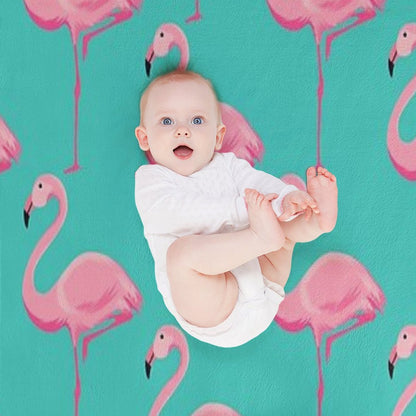 Flamingo Wrinkle-free Throw Blanket