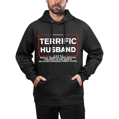 Best Husband Trump 2024 - Terrific Husband Funny Trump Kangaroo Pocket Hoodie