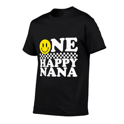 One Happy Dude Nana 1st Birthday Family Matching  Summer-ready Fabric T-Shirt