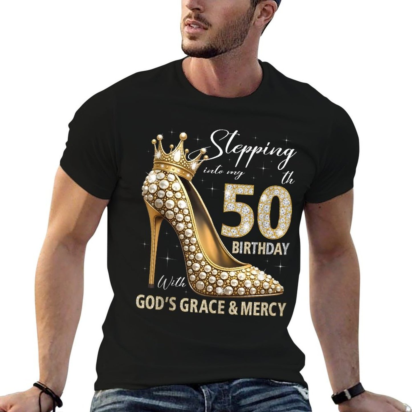 Stepping Into My 50th Birthday With God's Grace & Mercy  Classic T-Shirt