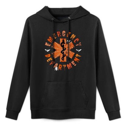 Emergency Department Halloween Costume Er Fall Pumpkin Nurse Shrink-Resistant Hoodie