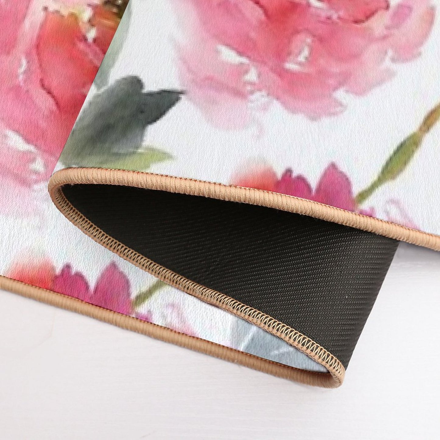 Coral Pink Summer Peonies  Multi-Purpose Bath Mat