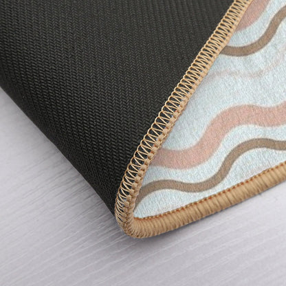 Curved Lines  Easy To Clean Bath Mat