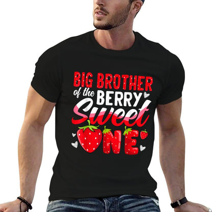 Big Brother Of The Berry Sweet One Strawberry 1st Birthday  Soft T-Shirt