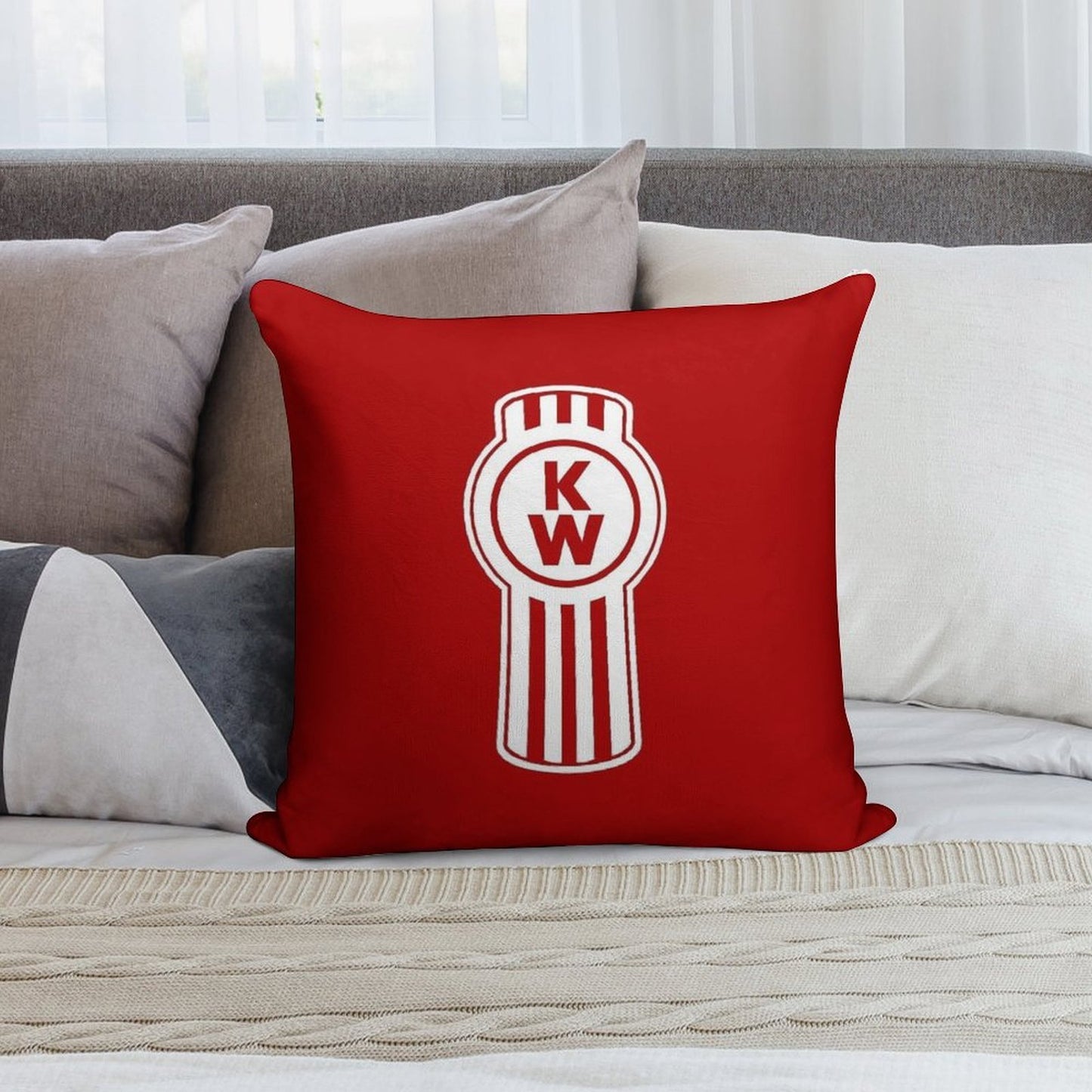 Kenworth Truck Logo Soft Luxury Feel Throw Pillow