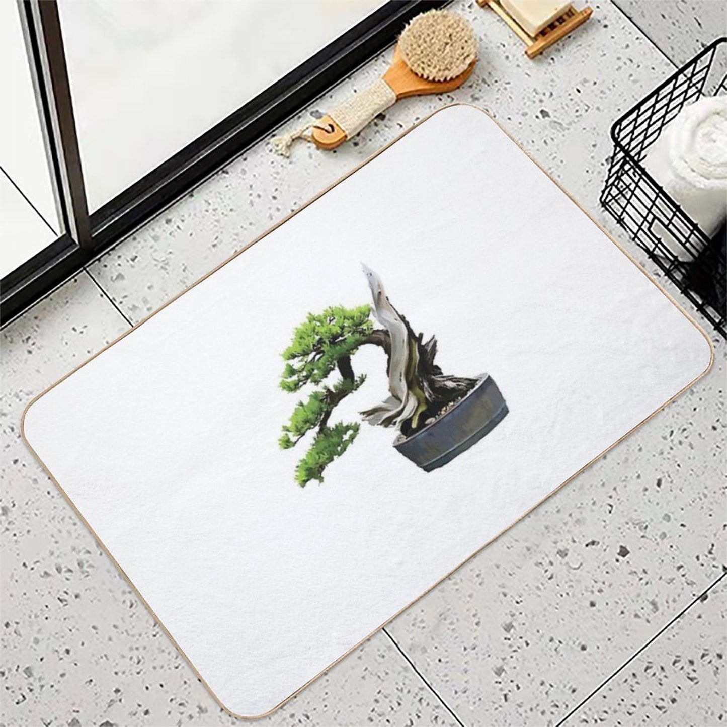 Tanuki Bonsai Art  Repositionable Bath Mat
