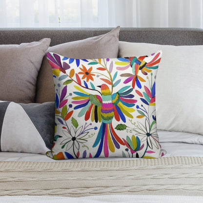 Otomi Bird Soft Bedroom Essential Throw Pillow