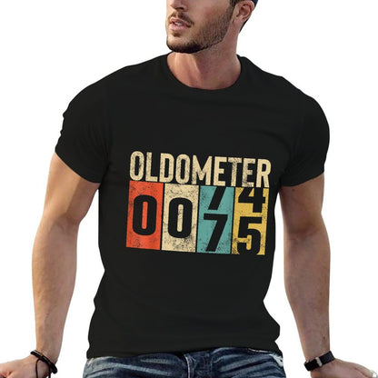 Funny 75 Years Old Oldometer Vintage 75th Birthday Odometer  Classic T-Shirt