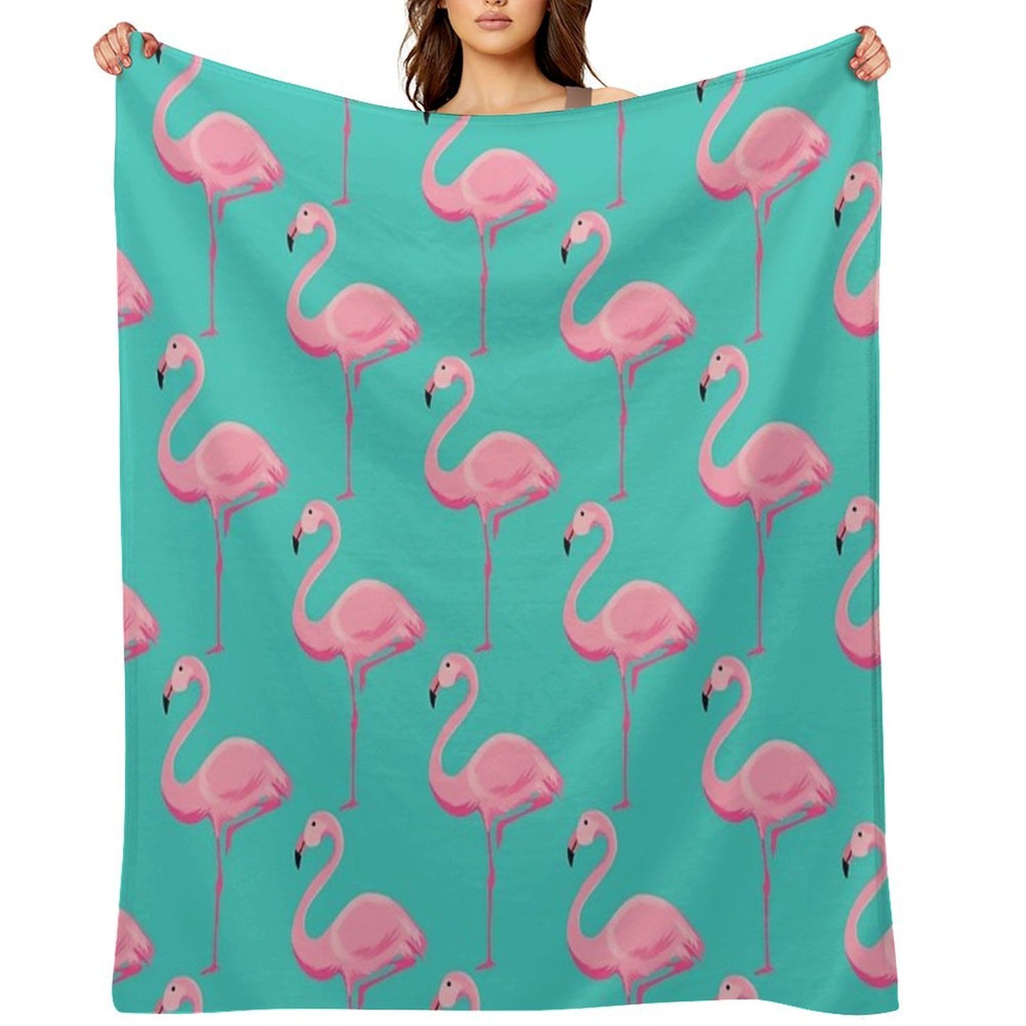 Flamingo Wrinkle-free Throw Blanket