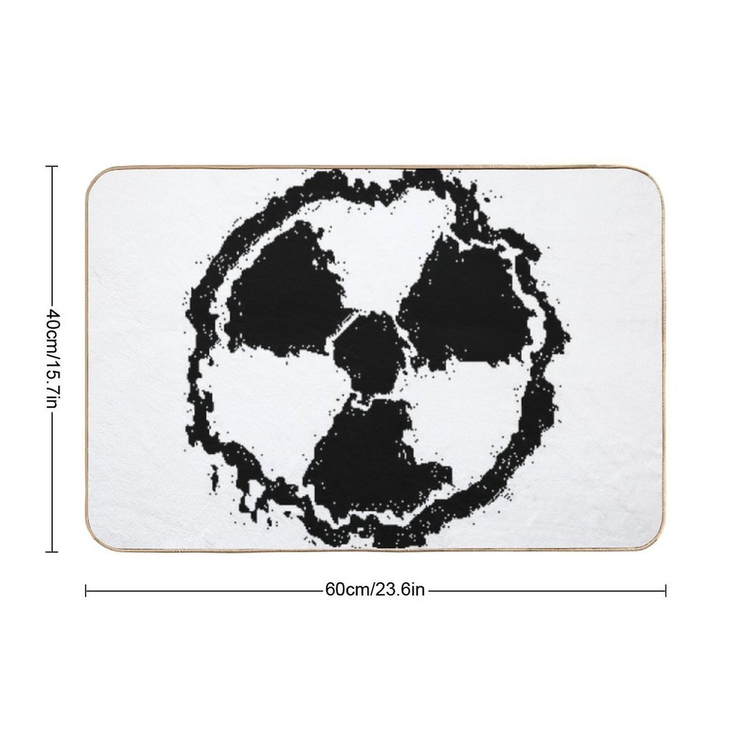 Toxic Hazard Embled  Anti-Trip Bath Mat