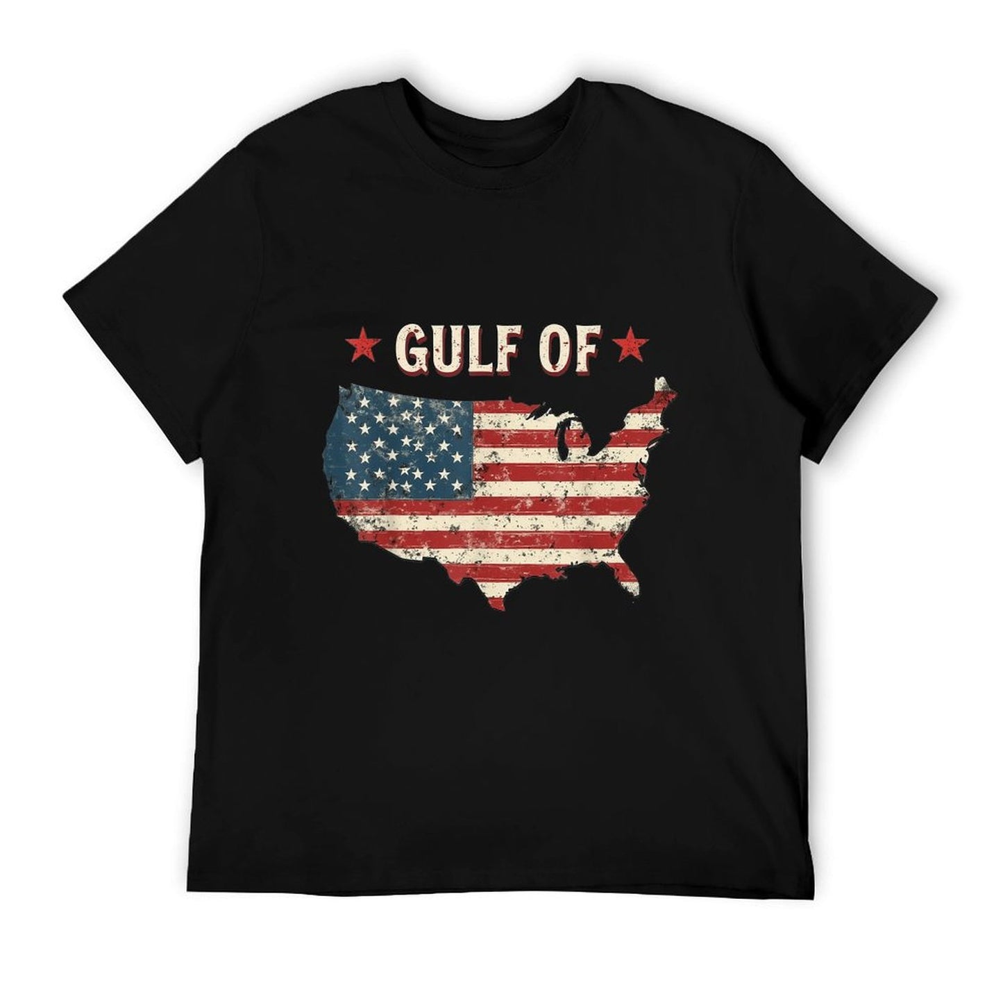 Gulf of USA America Funny USA Flag Vintage Retro Breathable T-Shirt