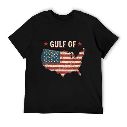 Gulf of USA America Funny USA Flag Vintage Retro Breathable T-Shirt