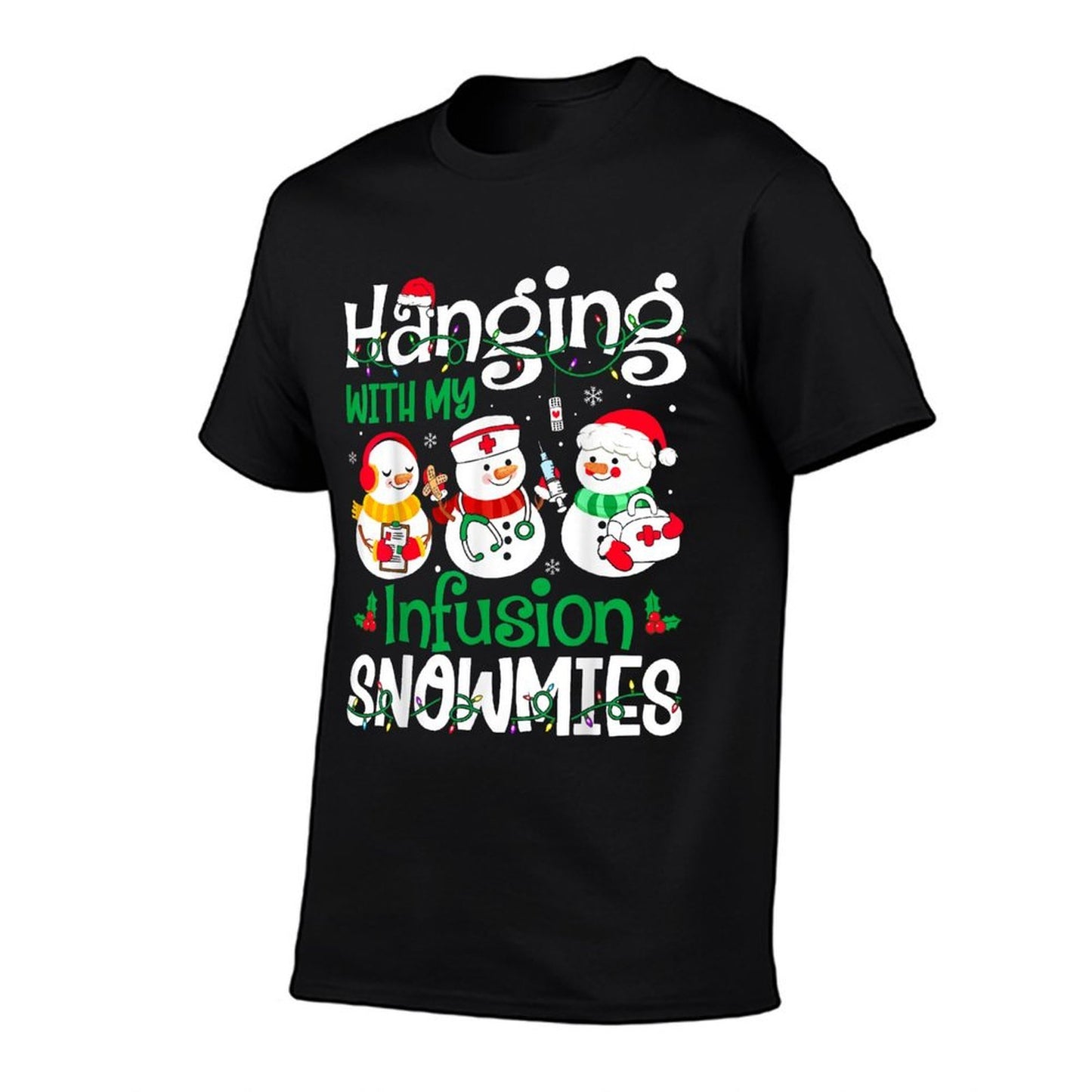 Hanging With My Infusion Nurse Snowmies Christmas Nursing  Summer-ready Fabric T-Shirt