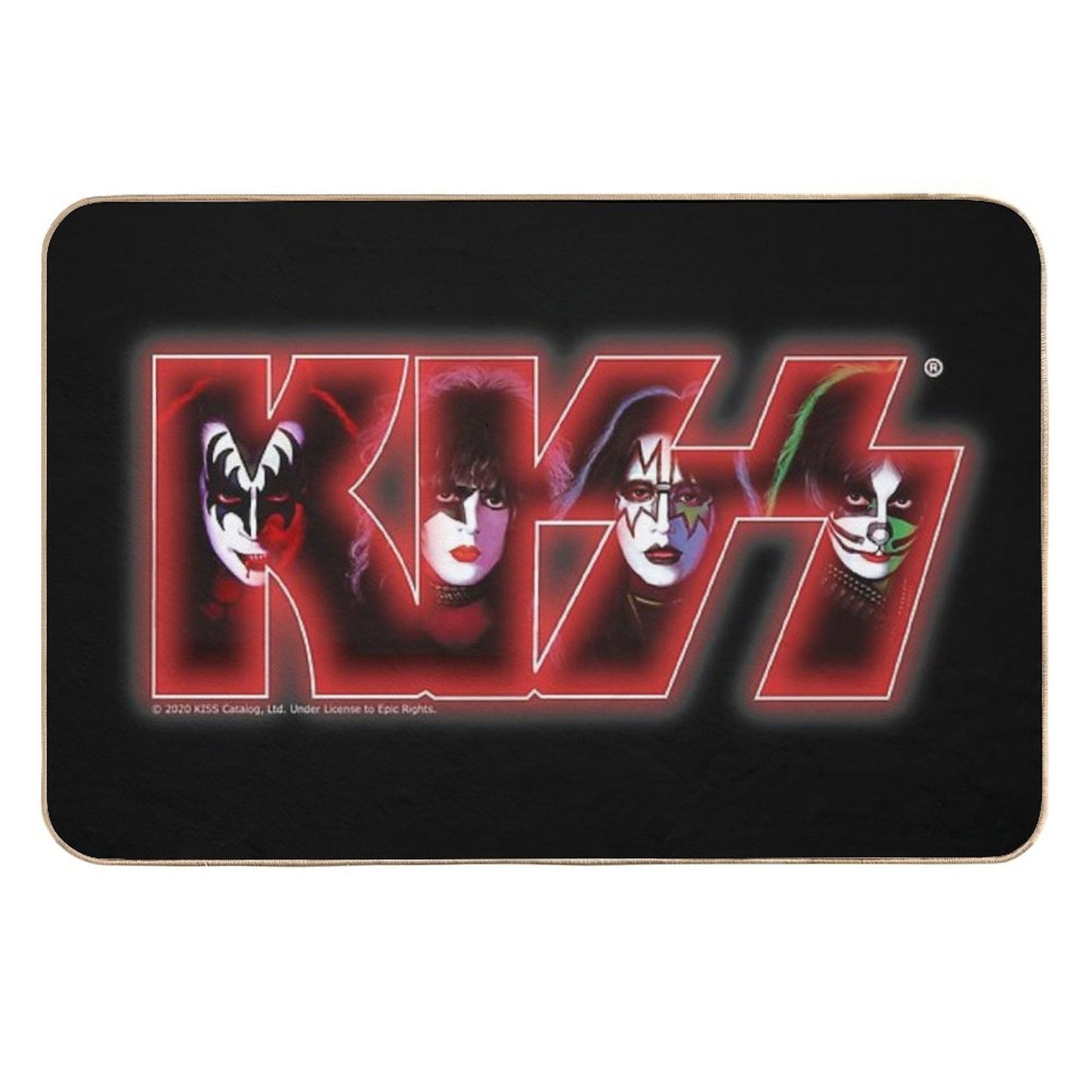 Kiss Band Logo Design  Pet-Safe Bath Mat