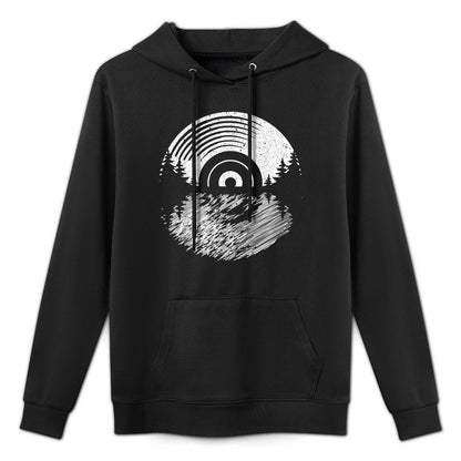 Vinyl Record Album Classic Music Player Lover Audiophile Kangaroo Pocket Hoodie