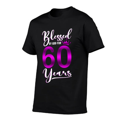 Vintage Blessed by God For 60 Years Old Happy 60th Birthday  Vintage-inspired T-Shirt