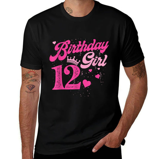 12th Birthday Girl Crown 12 Years Old Bday  Moisture-wicking T-Shirt