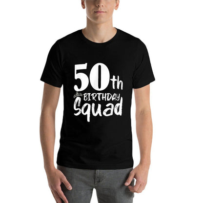 Funny 50th Birthday Squad Party Fifty Old  Versatile T-Shirt