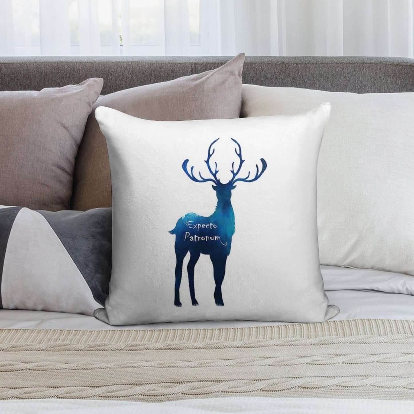 Expecto Patronum Soft Anti-Pilling Throw Pillow