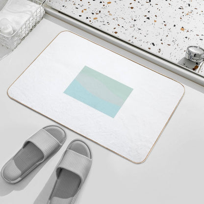 Teal Wave Pattern  Anti-Trip Bath Mat