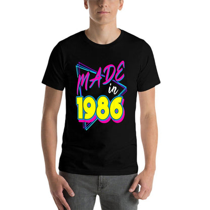 Made in 1986 35th Birthday Retro 35 Years Old 80s Vintage  Tagless Design T-Shirt