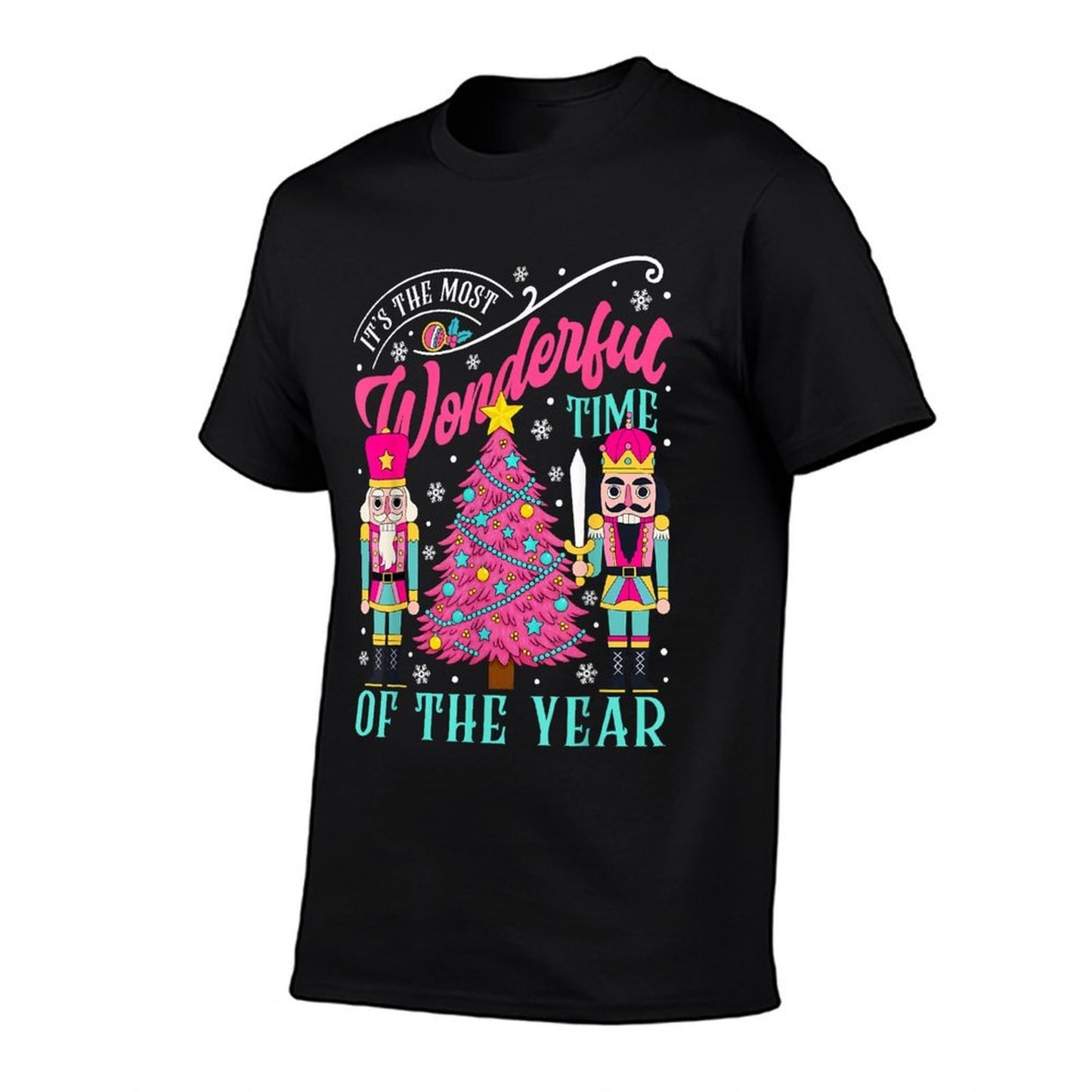 Its The Most Wonderful Time of The Year Pink Nutcracker  Fade-proof Color T-Shirt