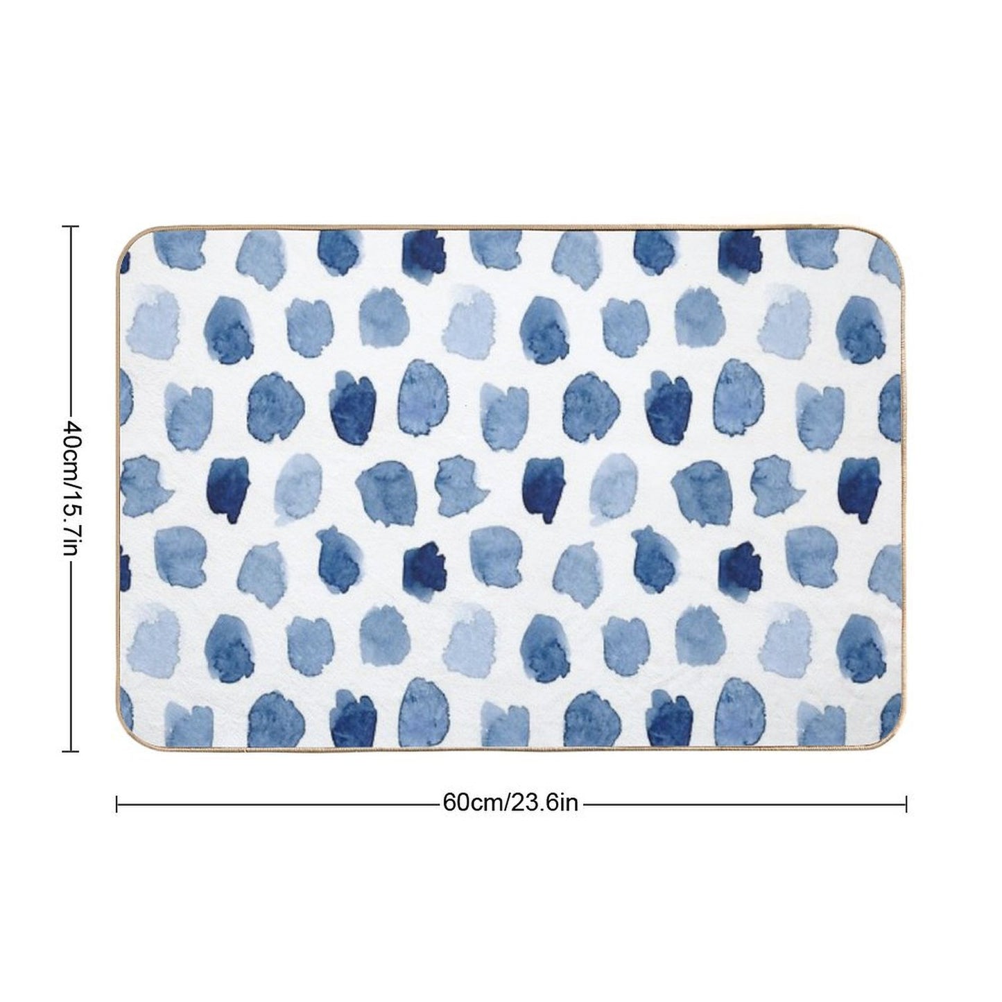 Indigo Love  Anti-Trip Bath Mat